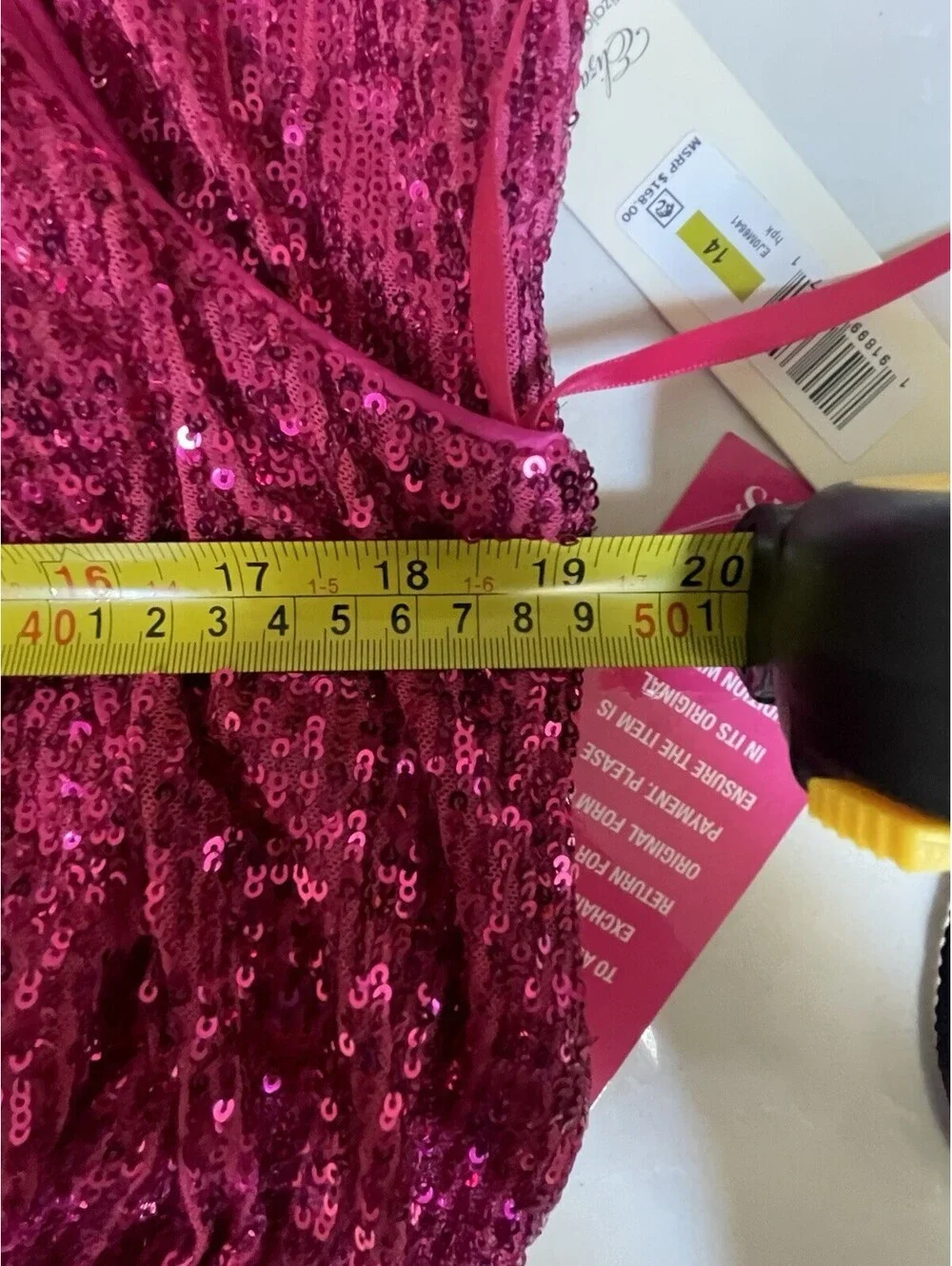 Eliza J Womens Pink Sequin Sleeveless Halter Dress Size 14